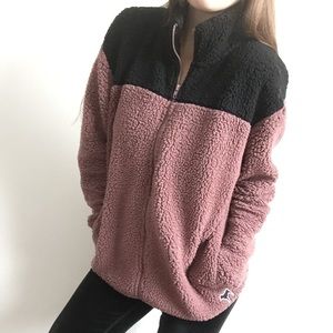 Victoria's Secret PINK Sherpa fleece full zip M